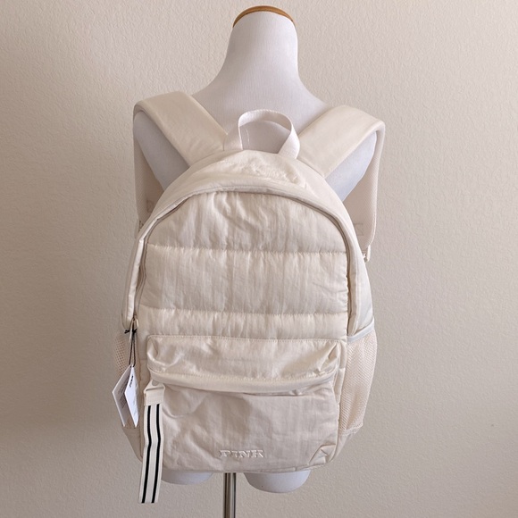 PINK Victoria's Secret Handbags - Victoria’s Secret Pink Quilted Puffer Backpack in White Shell
